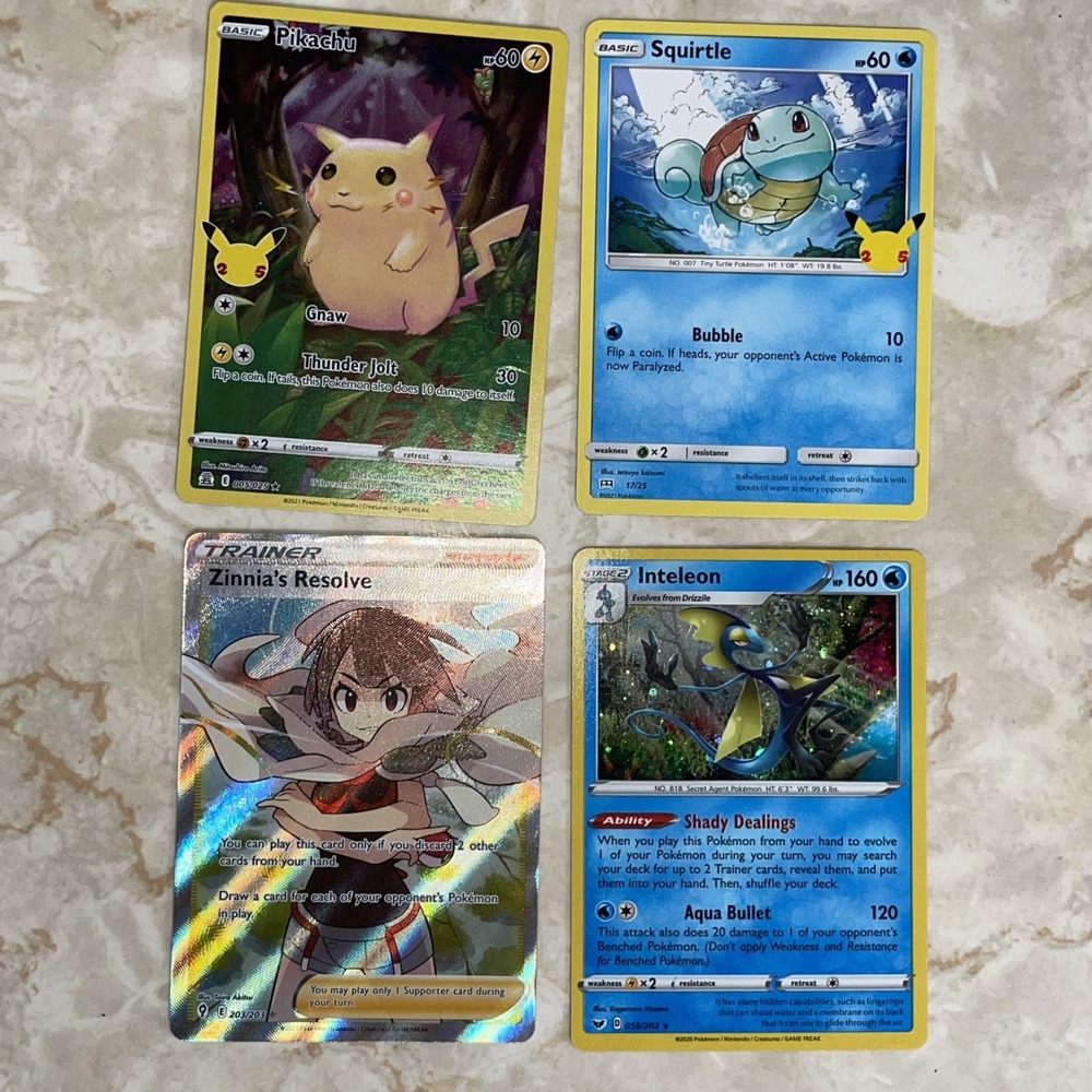 Four Excellent High‎ Value Pokemon Cards